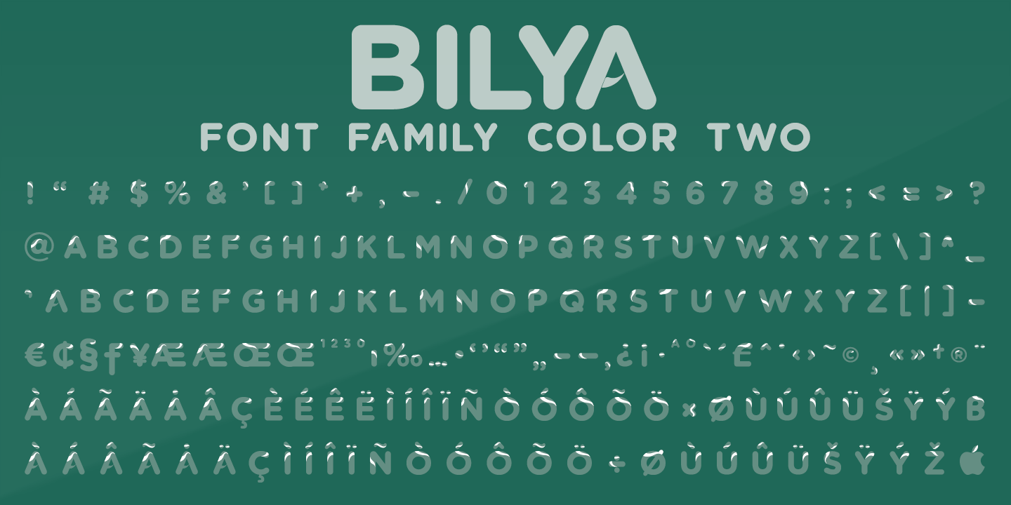Example font Bilya Layered #6